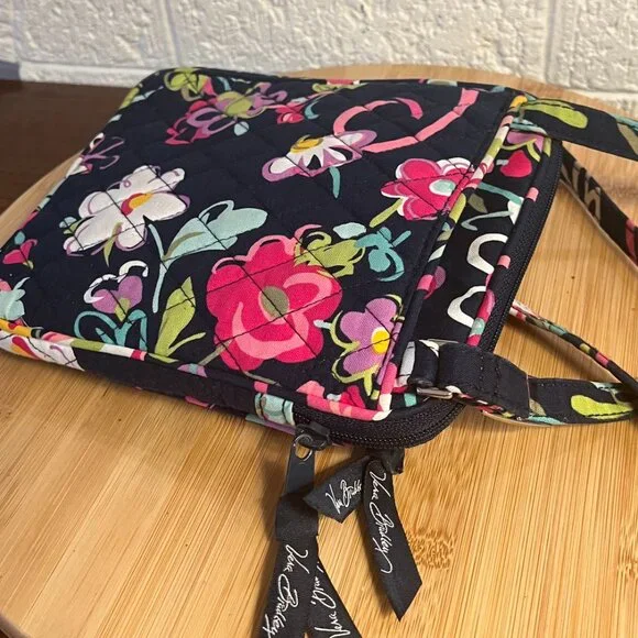 Vera Bradley Navy Blue and Pink Floral Mini Hipster Bag - Picture 10 of 10